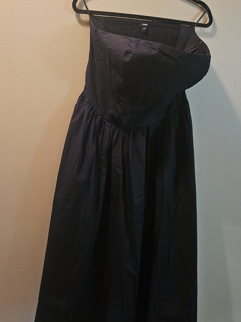 Express Strapless Black Maxi Dress